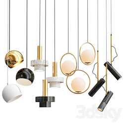 Collection pendants Pendant light 3D Models 