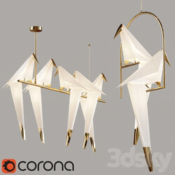 Perch light chandelier 5 and 2 heads Pendant light 3D Models 