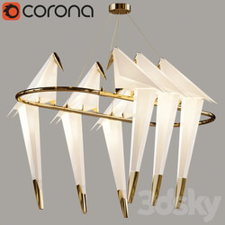Perch light chandelier 6 heads Pendant light 3D Models 