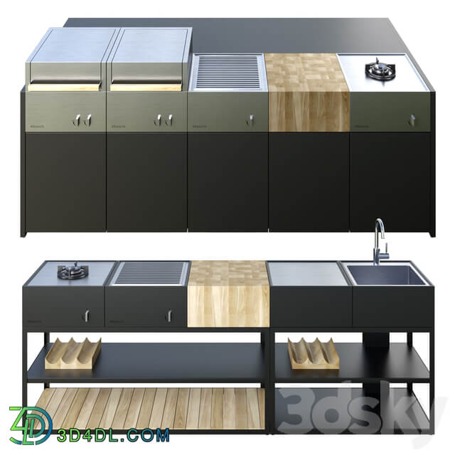 Roshults Garden Outdoor Kitchen 3D Models