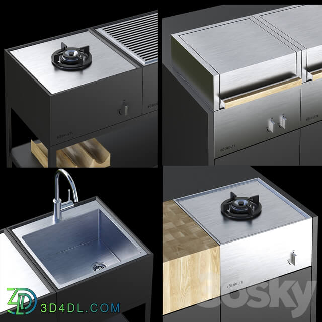 Roshults Garden Outdoor Kitchen 3D Models