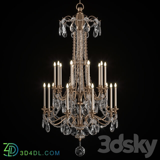 Mathieu Lustrerie Louis XVI 99974 15CDR Pendant light 3D Models