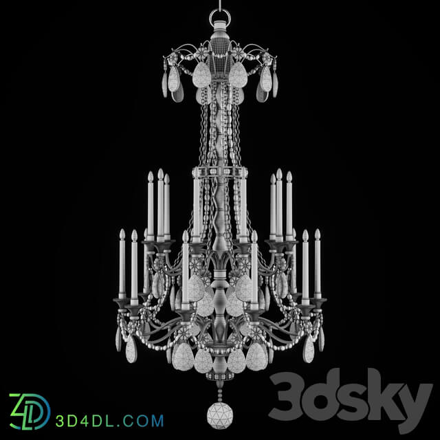 Mathieu Lustrerie Louis XVI 99974 15CDR Pendant light 3D Models