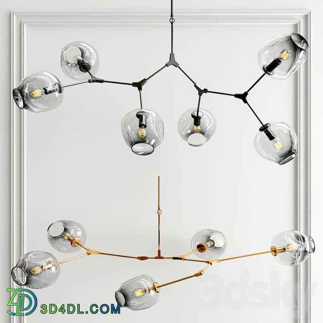 Branching bubble 5 6 light Pendant light 3D Models