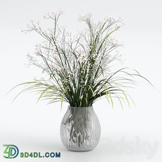 Bouquet of grass with flowers