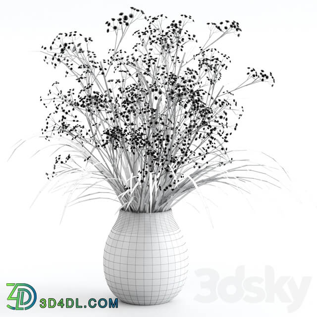 Bouquet of grass with flowers