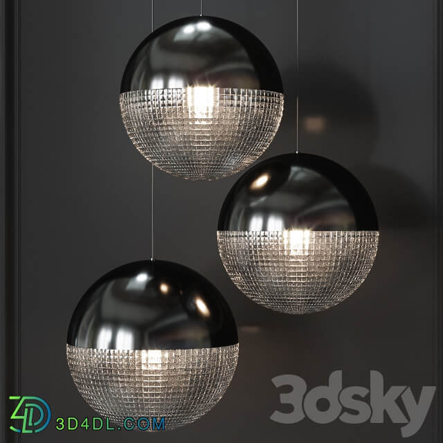 Pendant lamp Lee Broom LENS FLAIR PENDANT Matte Black Pendant light 3D Models