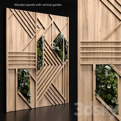 Wooden panels and vertical garden 3 