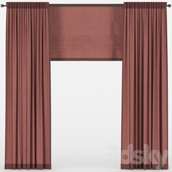 Curtains with a Roman curtain 