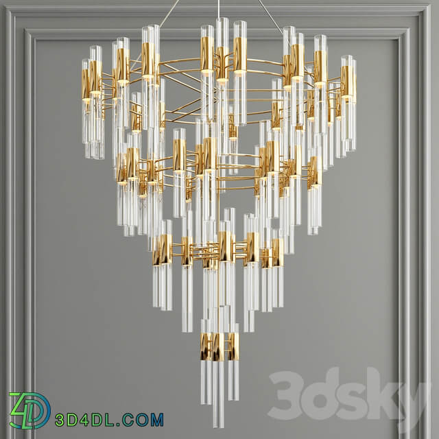 Waterfall chandelier Pendant light 3D Models