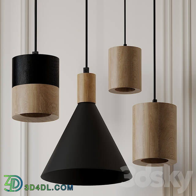 Hanging Small Cone Spot half black ASAF WEINBROOM Pendant light 3D Models