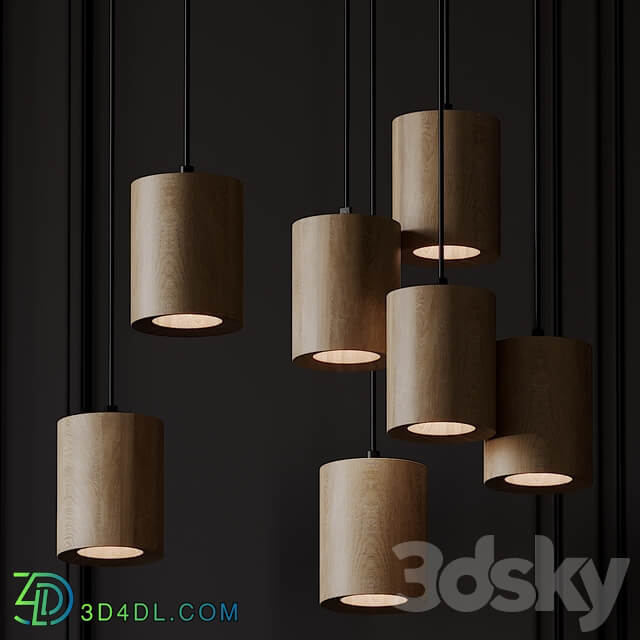 Hanging Small Cone Spot half black ASAF WEINBROOM Pendant light 3D Models