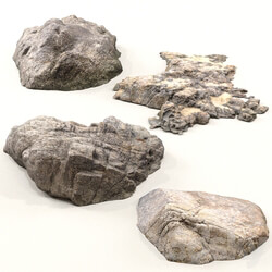 Beach rocks 3D Models 