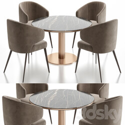 Table Chair Minotti Aston Dining Chair and table 