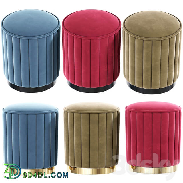 GE YOBBY Round Fabric Ottoman