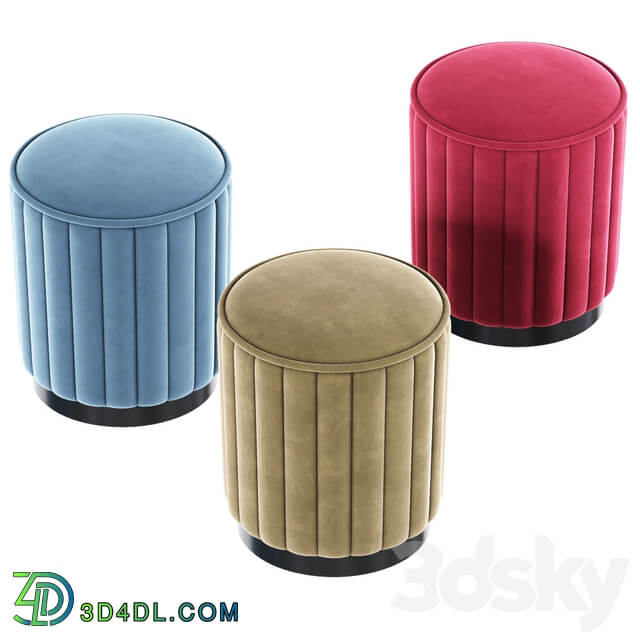 GE YOBBY Round Fabric Ottoman