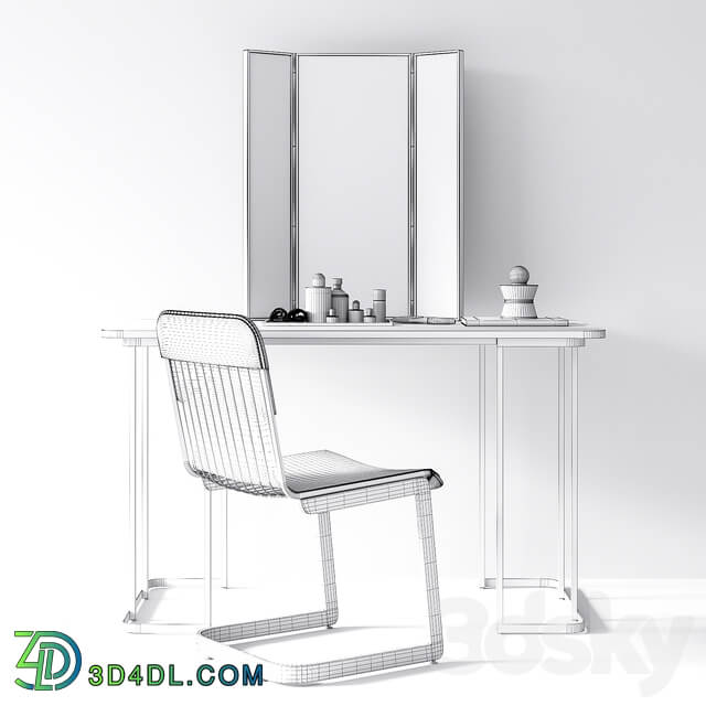 CB2 Dressing table set 3D Models