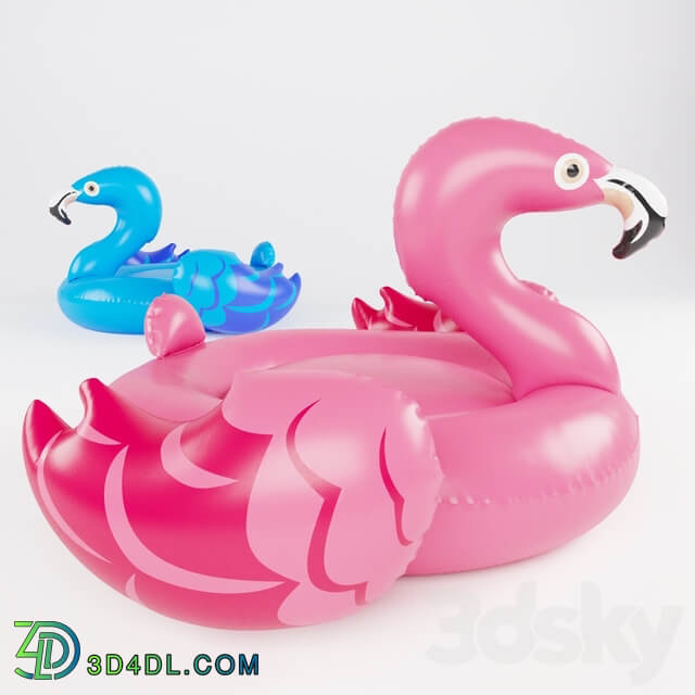 Miscellaneous Swimming Flamingo