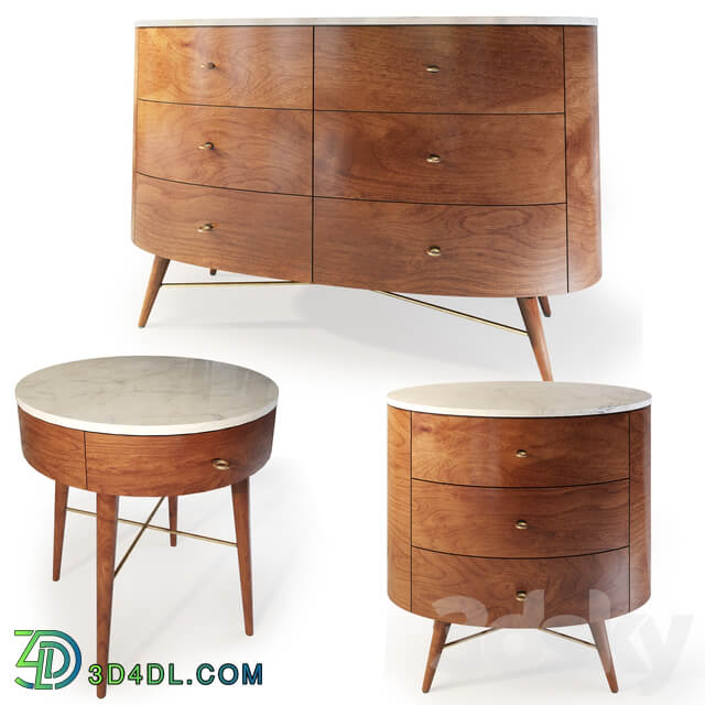 Sideboard Chest of drawer Chest and nightstand Acorn Penelope. Dresser bedside table by West Elm