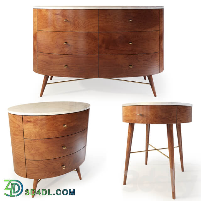 Sideboard Chest of drawer Chest and nightstand Acorn Penelope. Dresser bedside table by West Elm