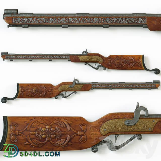 Vintage decorative shotgun Miscellaneous 3D Models