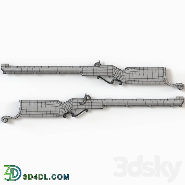 Vintage decorative shotgun Miscellaneous 3D Models