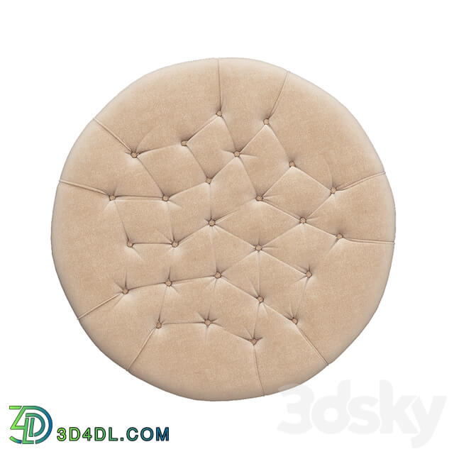 Round tufted ottoman