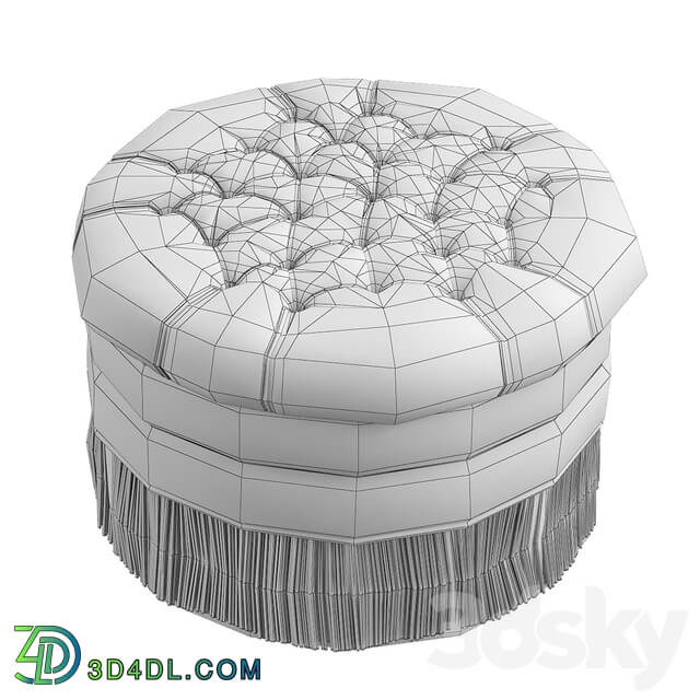 Round tufted ottoman