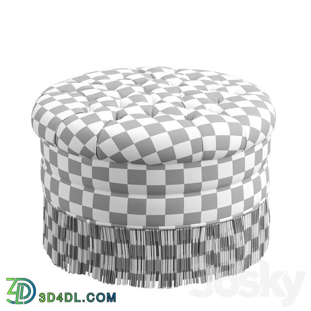 Round tufted ottoman