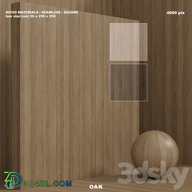 Wood oak material seamless set 87