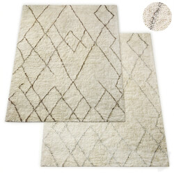 Lumina Sketched Hand Knotted Wool Shag Rug RH Collection 