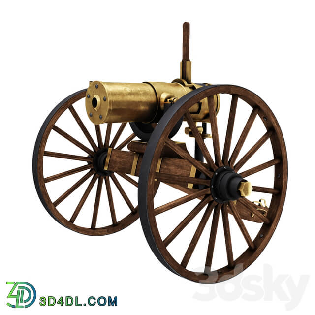 Antique Bronze Gun Miscellaneous 3D Models