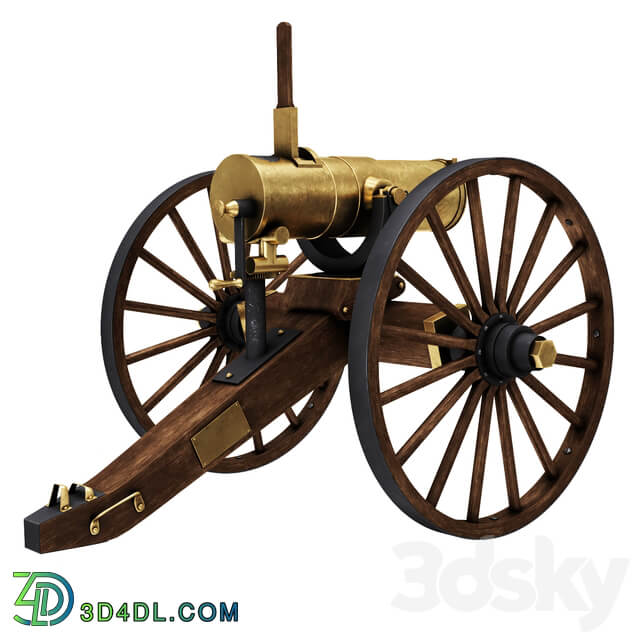 Antique Bronze Gun Miscellaneous 3D Models