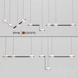 Laurent suspension light collection Pendant light 3D Models 