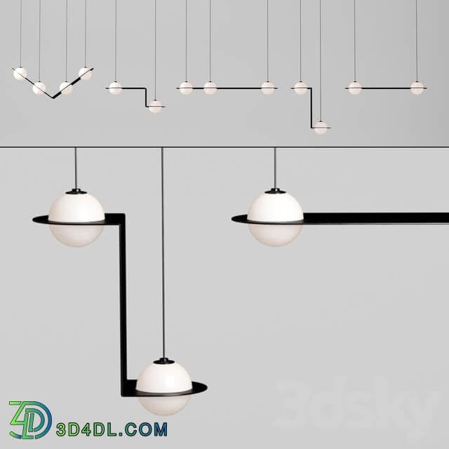 Laurent suspension light collection Pendant light 3D Models