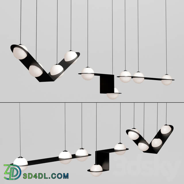 Laurent suspension light collection Pendant light 3D Models