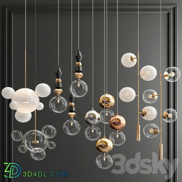 Four Hanging Lights 51 Exclusive Pendant light 3D Models