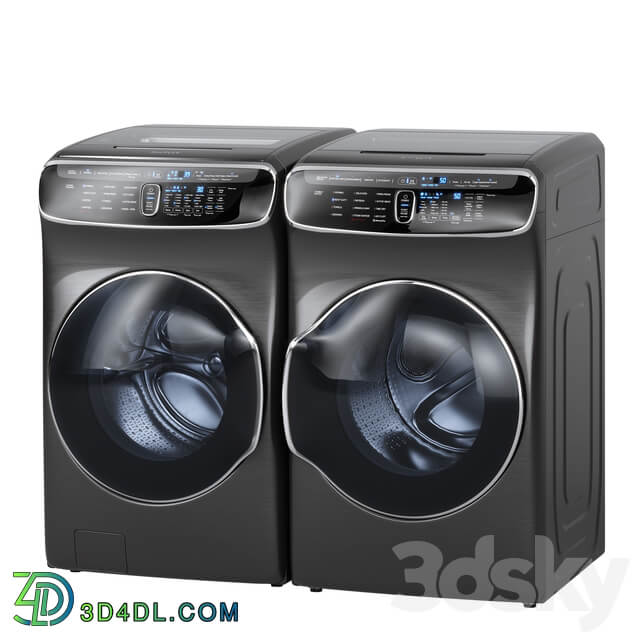 Samsung FlexWash Washer FlexDry Dryer Laundry 3D Models