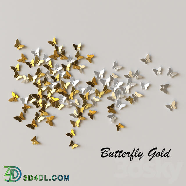 Other decorative objects Butterfly gold