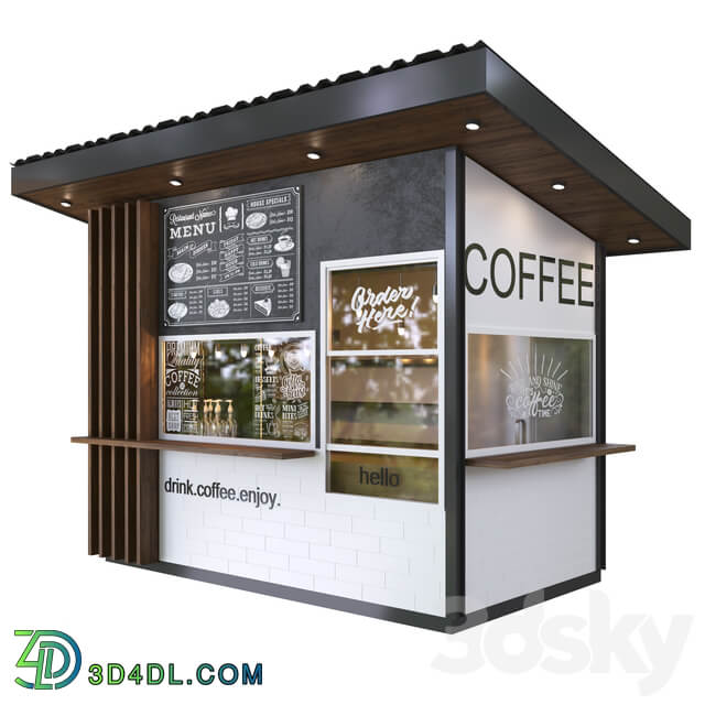 Urban environment coffee shop