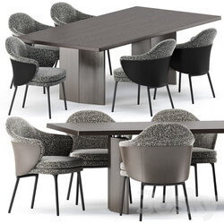 Table Chair ANGIE CHAIR and MORGAN Table by Minotti 
