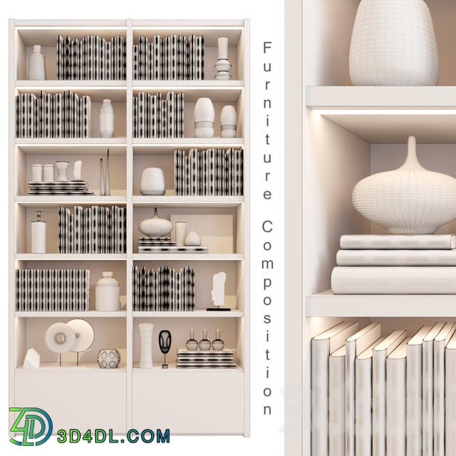 BoConcept set 18 Wardrobe Display cabinets 3D Models