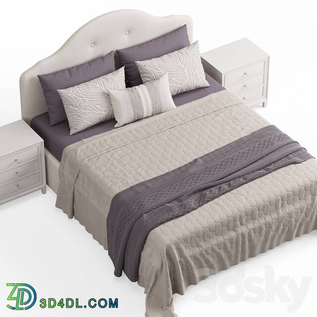 Bed Kaussner Upholstered Bed with Encore Headboard