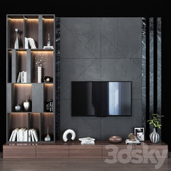 TV shelf 0132 TV Wall 3D Models 