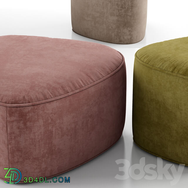 Pebble ottoman West Elm