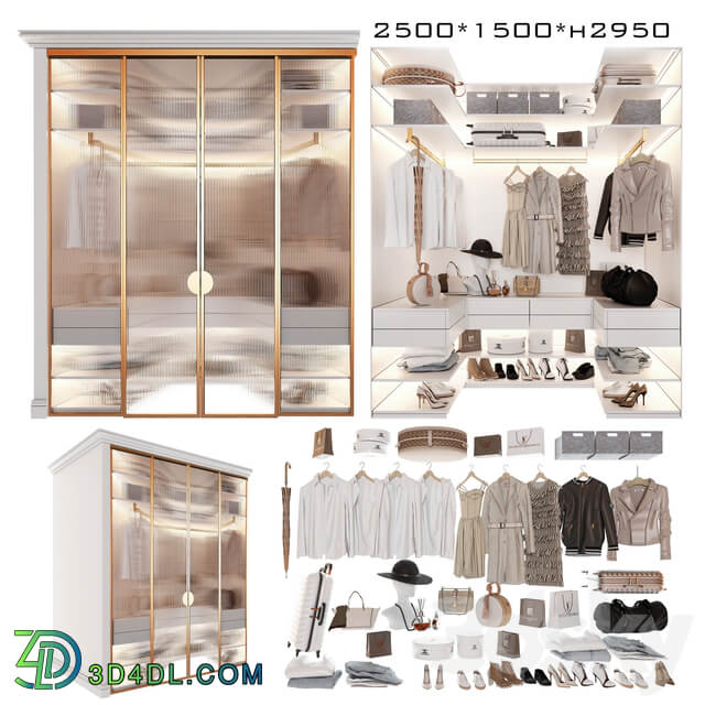 Wardrobe Display cabinets Wardrobe unit in the bedroom 2