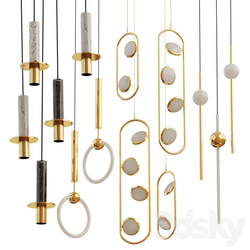 Pendant light Set from suspendeds chandeliers Lee Broom 
