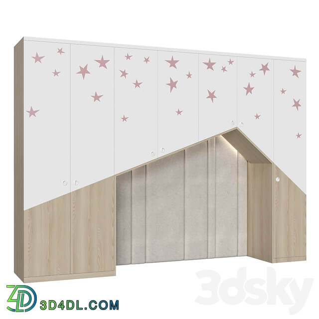 Cabinet with headboard 040.