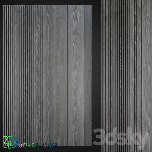 Wood panel rail 3D Models
