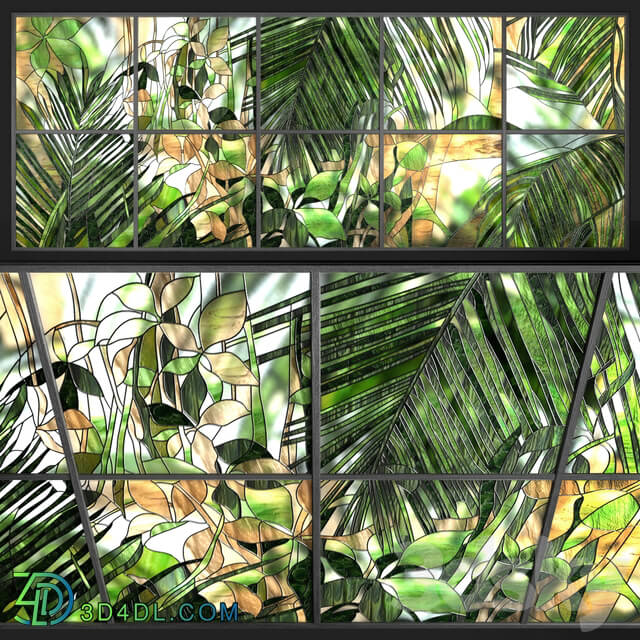 Other decorative objects Stained glass window Tropics 